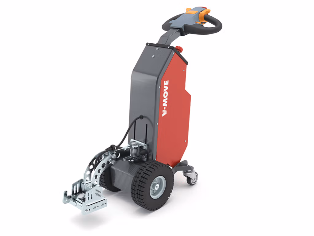 Carro eléctrico de tracción V-Move S | Transportador de carga de 1.300 kg 5 Xerowaste | V-move S Lithium LifePO4 versión cargador móvil. Mueve hasta 1,3 MT o 2.866 lb.