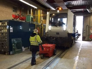V Move XXL Rail Car Mover scaled scaled 1 3 Xerowaste | V-Move XXL Rail Car or Train Car mover moving a train car mover and train car