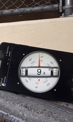 How to measure the angle of a driveway with a phone or tablet app 2 tablet degree reading Xerowaste