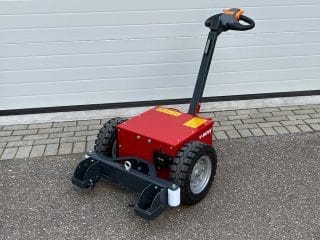 Xerowaste | V-move L shopping cart pusher. Cart wheel holder view. Available in small, medium and large and all are adjustable.