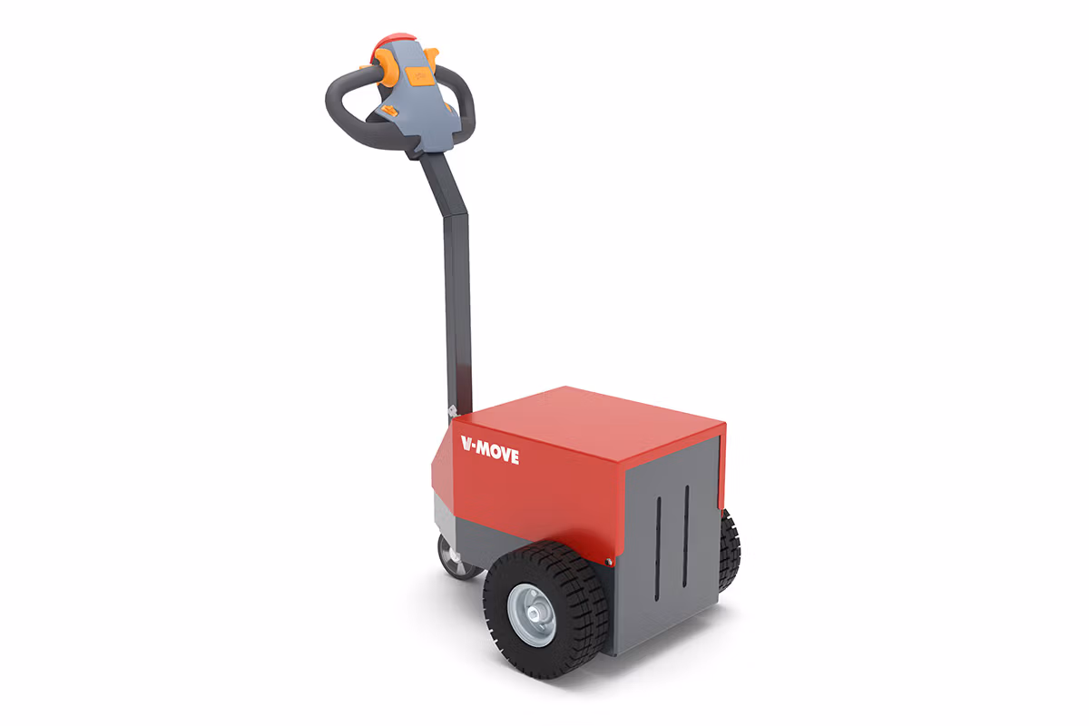 V-move M electric tug | Moves up to 3,307 lb 2 Xerowaste | V-move M view from hitching area.